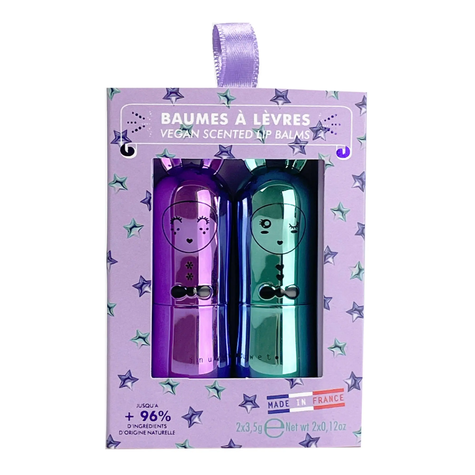 Inuwet - Coffret duo Metal - Ruban Purple Baume à Lèvres- Baume et soin des lèvres