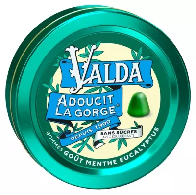 Gommes Sans Sucres Menthe Eucalyptus - Valda - 50g