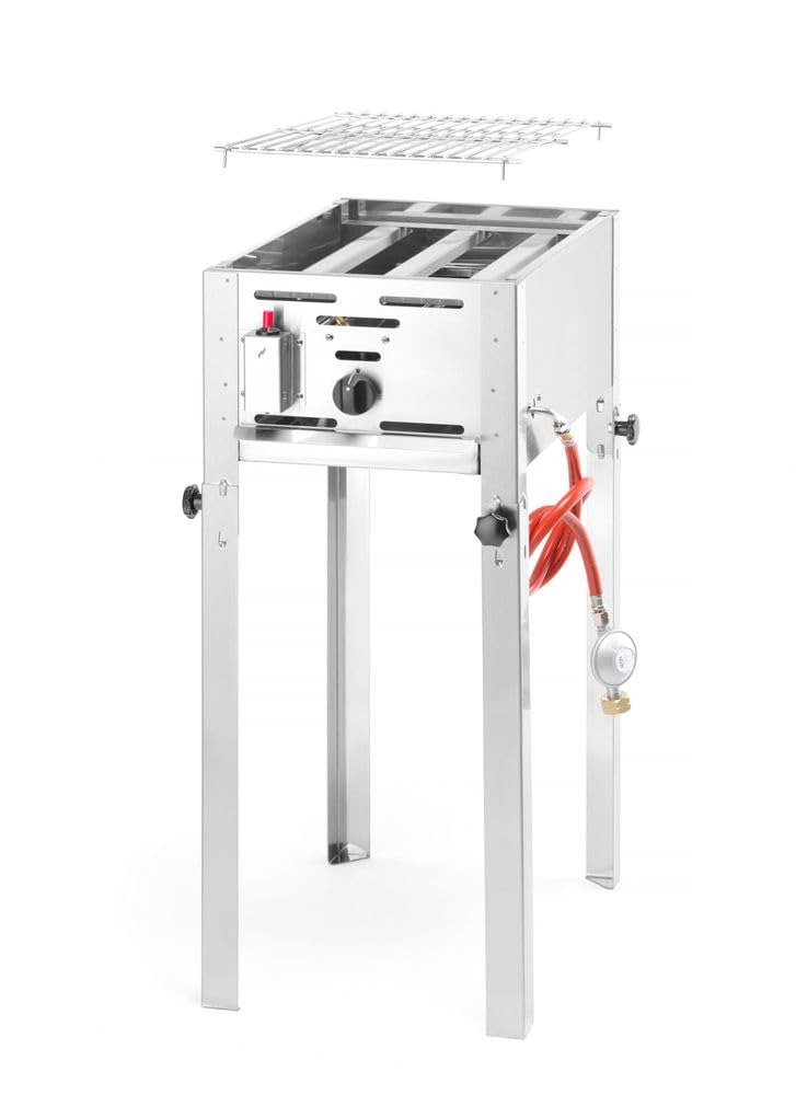 HENDI Grill-Master mini, Elektronisches Zündgerät, nur für Verwendung im Aussenbereich, für Gasflaschengas (Propan/Butan), 5kW(Hs), 340x540x(H)840mm, Edelstahl 18/0