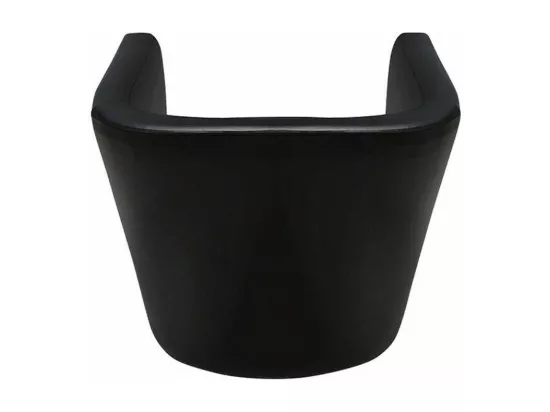Fauteuil Comfivo 271, Noir, 74x55x50cm, Faux cuir, Pieds: Plastique