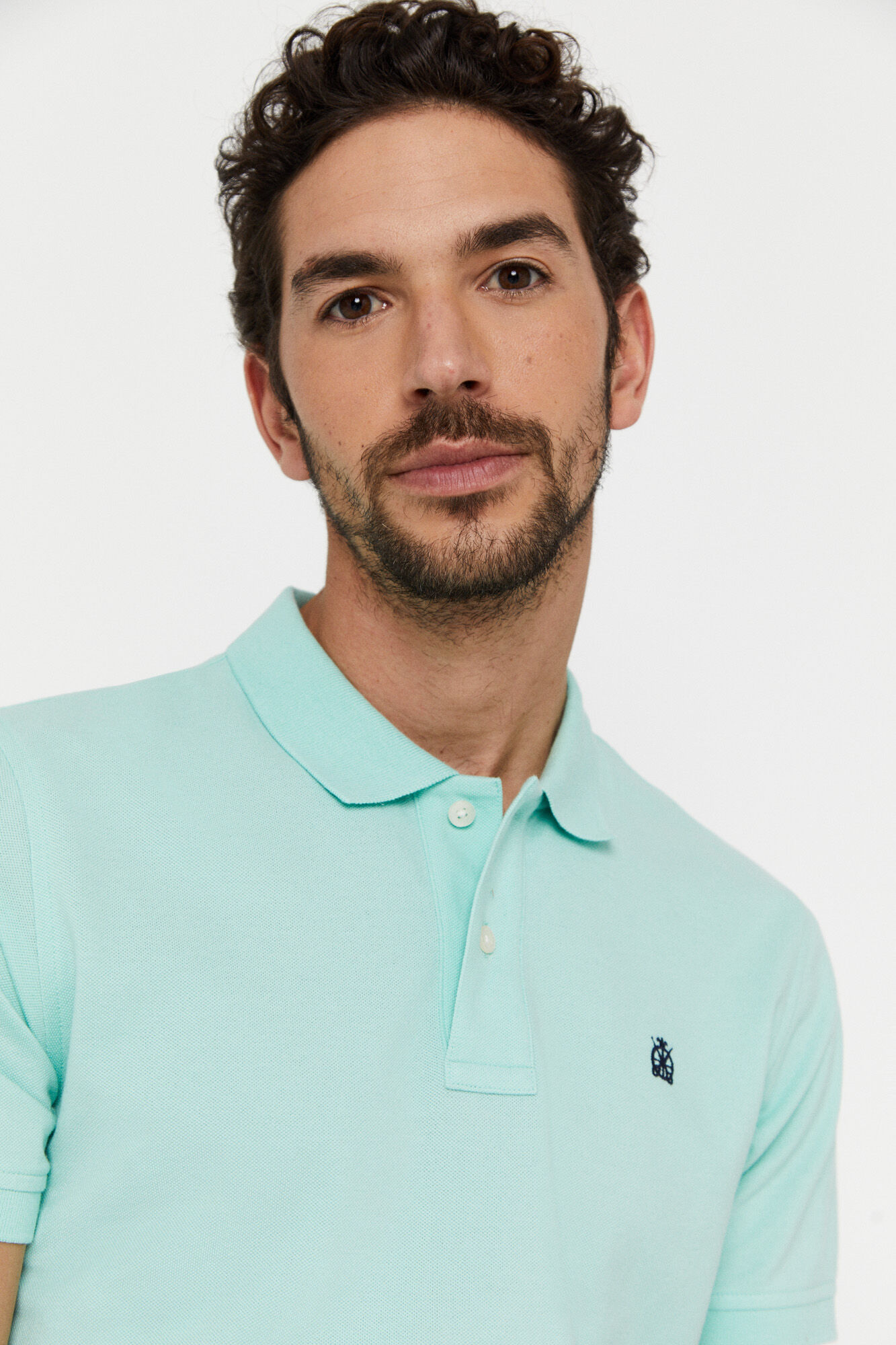 Polo piqué com logo - Verde