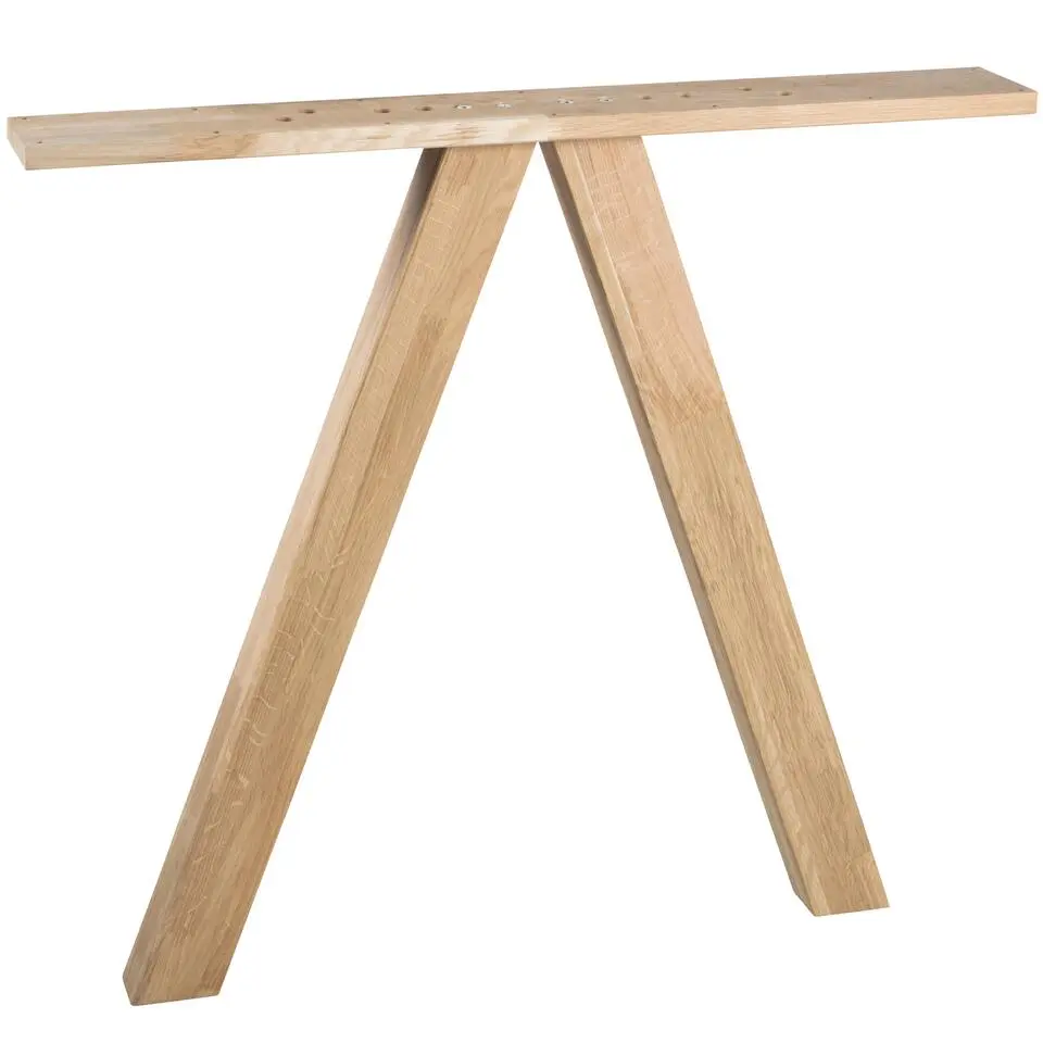 WOOOD Tablo 3-Standen Poot Vierkant Kd - Eiken - set van 2 - 79x72x10