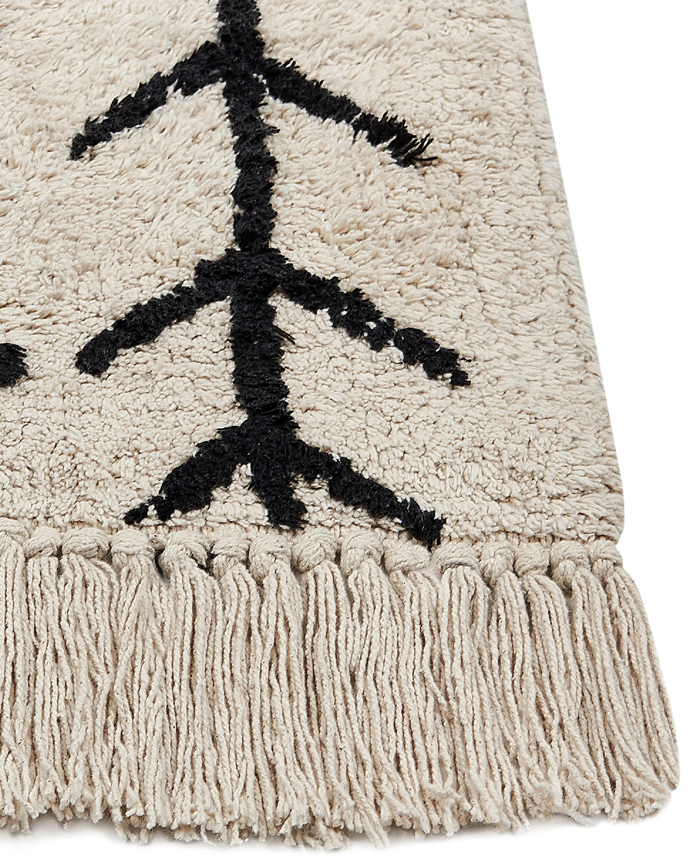 Vloerkleed BOZKIR Beige 160 x 230 cm Katoen
