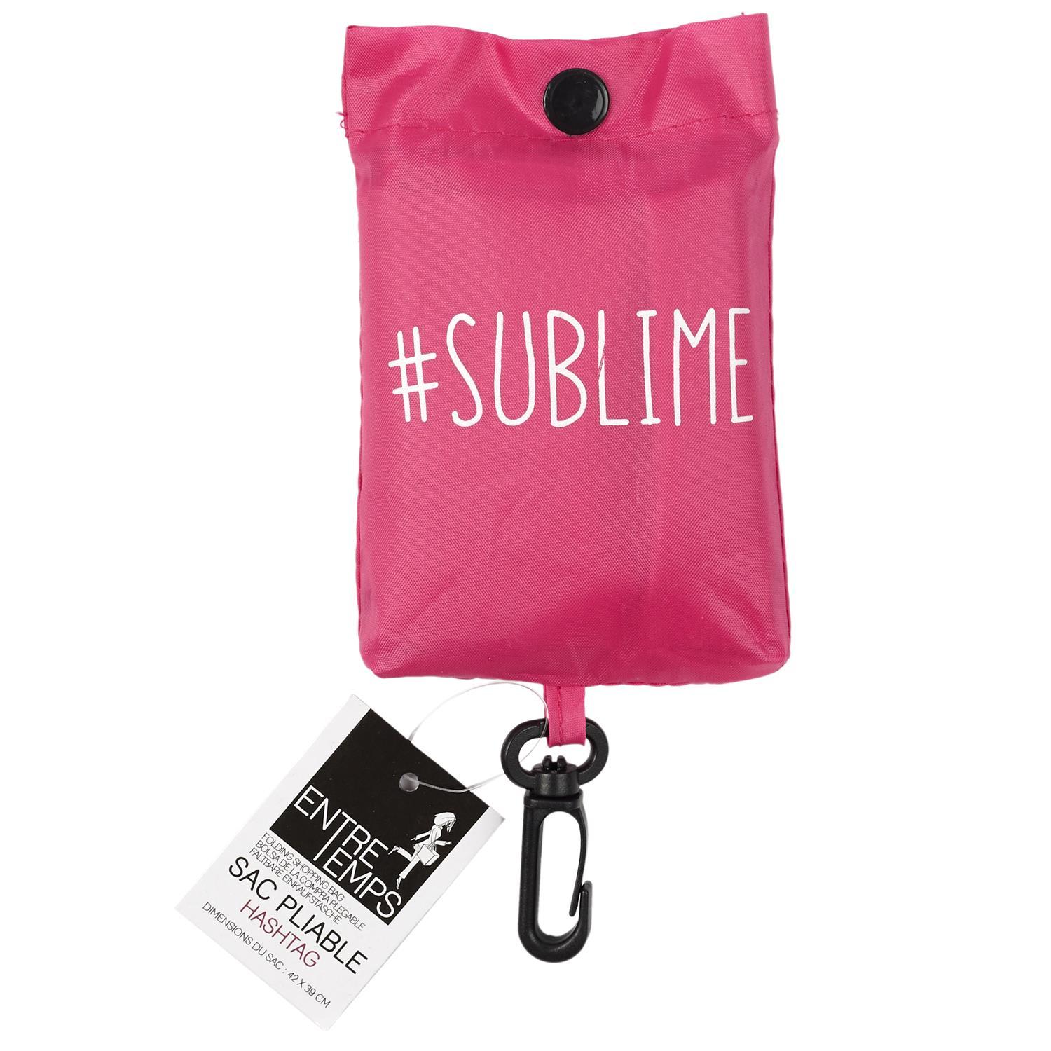 SAC SHOPPING PLIABLE HASHTAG 42X58CM