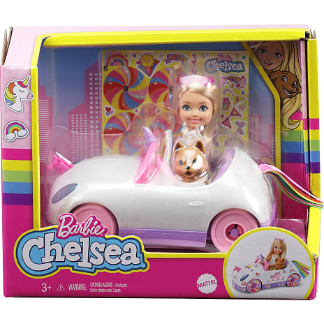 Barbie Club Chelsea dukke med åben bil
