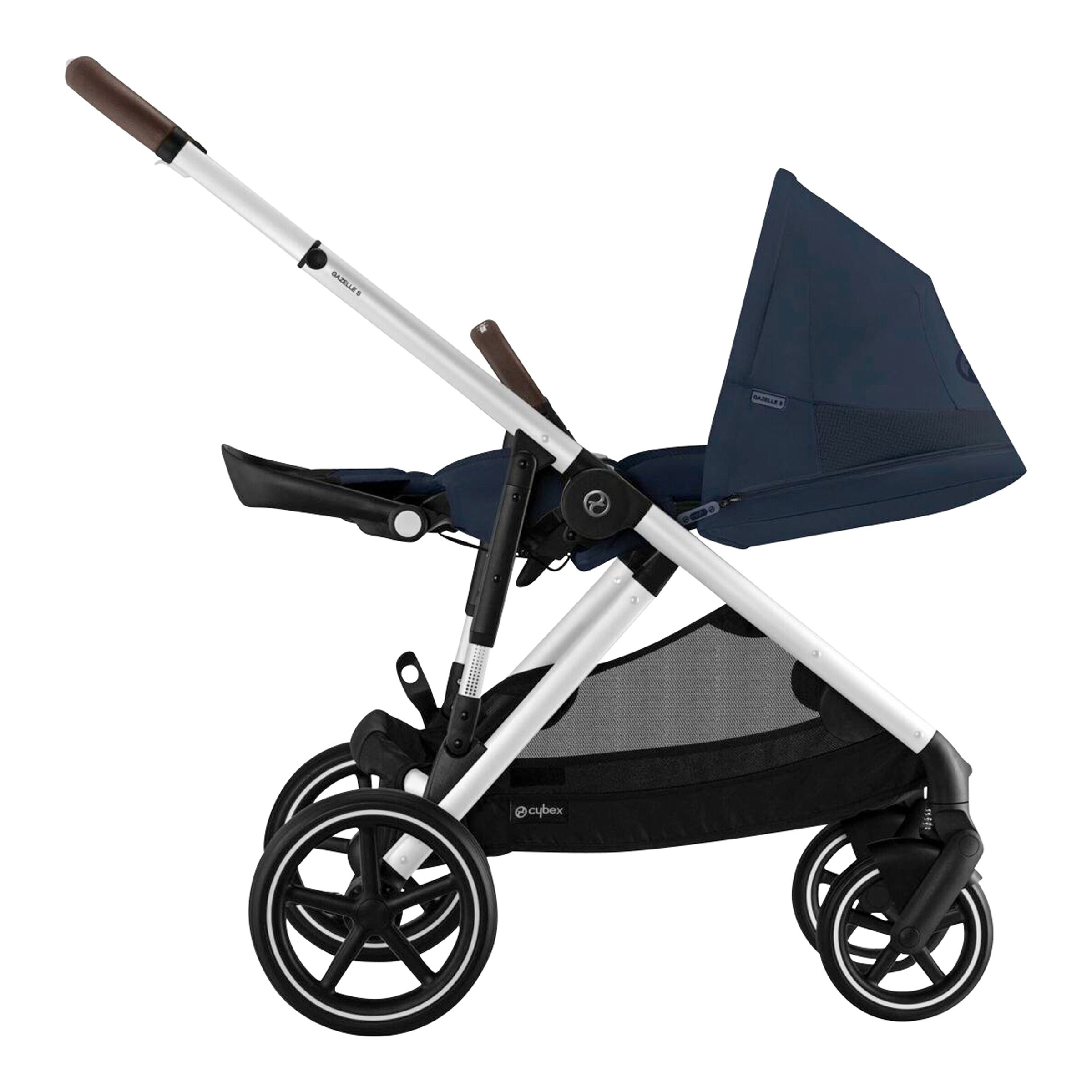 Cybex - GOLD Kombikinderwagen Gazelle S silver / ocean blue