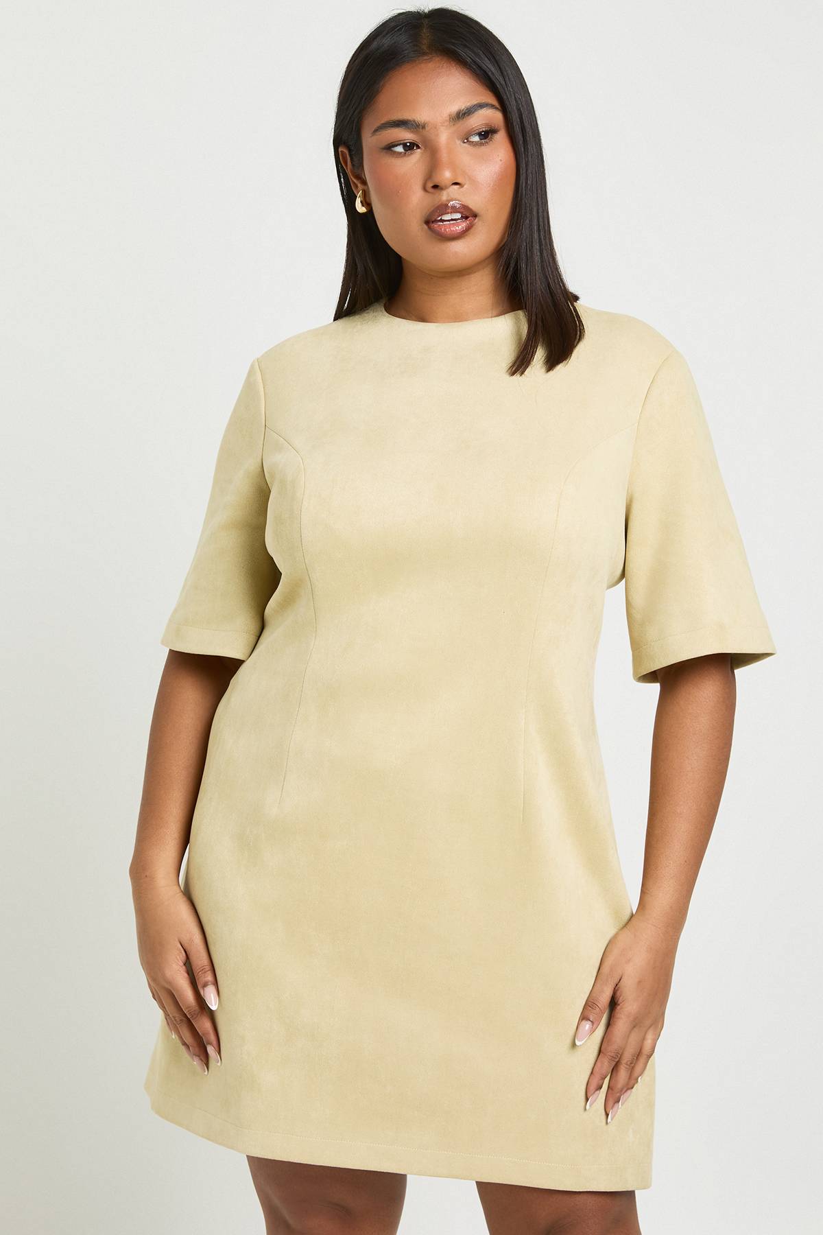 boohoo Robe T-shirt Ample en Synthétique Grande Taille