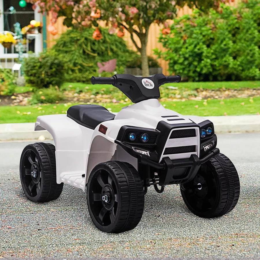 HOMCOM Elektroquad für Kinder mit Vorwärts - und Rückwärtssteuerung schwarz, weiß