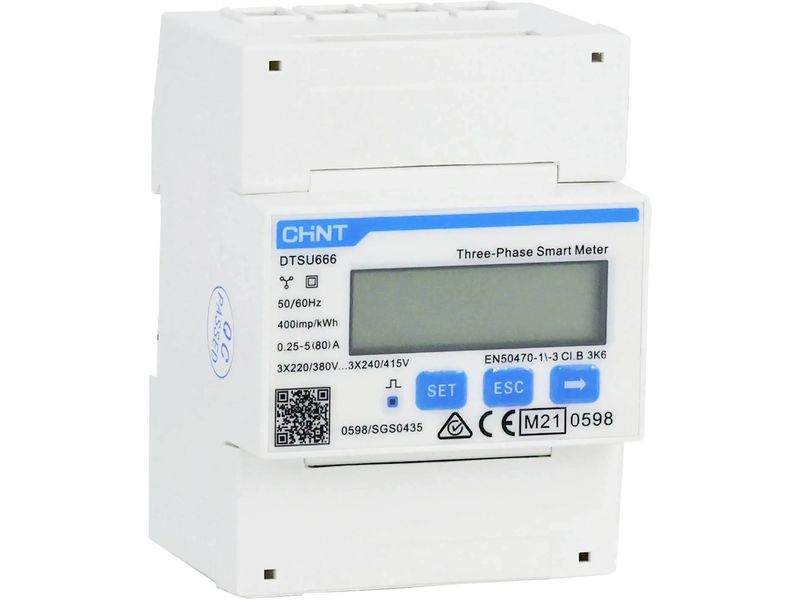 GROWATT Dreiphasen-Energiezähler Smart Meter 3-phasig 80A Komplette 3-Phasen-Lösung für Netzeinspeisebegrenzung und Eigenverbrauchsüberwachung