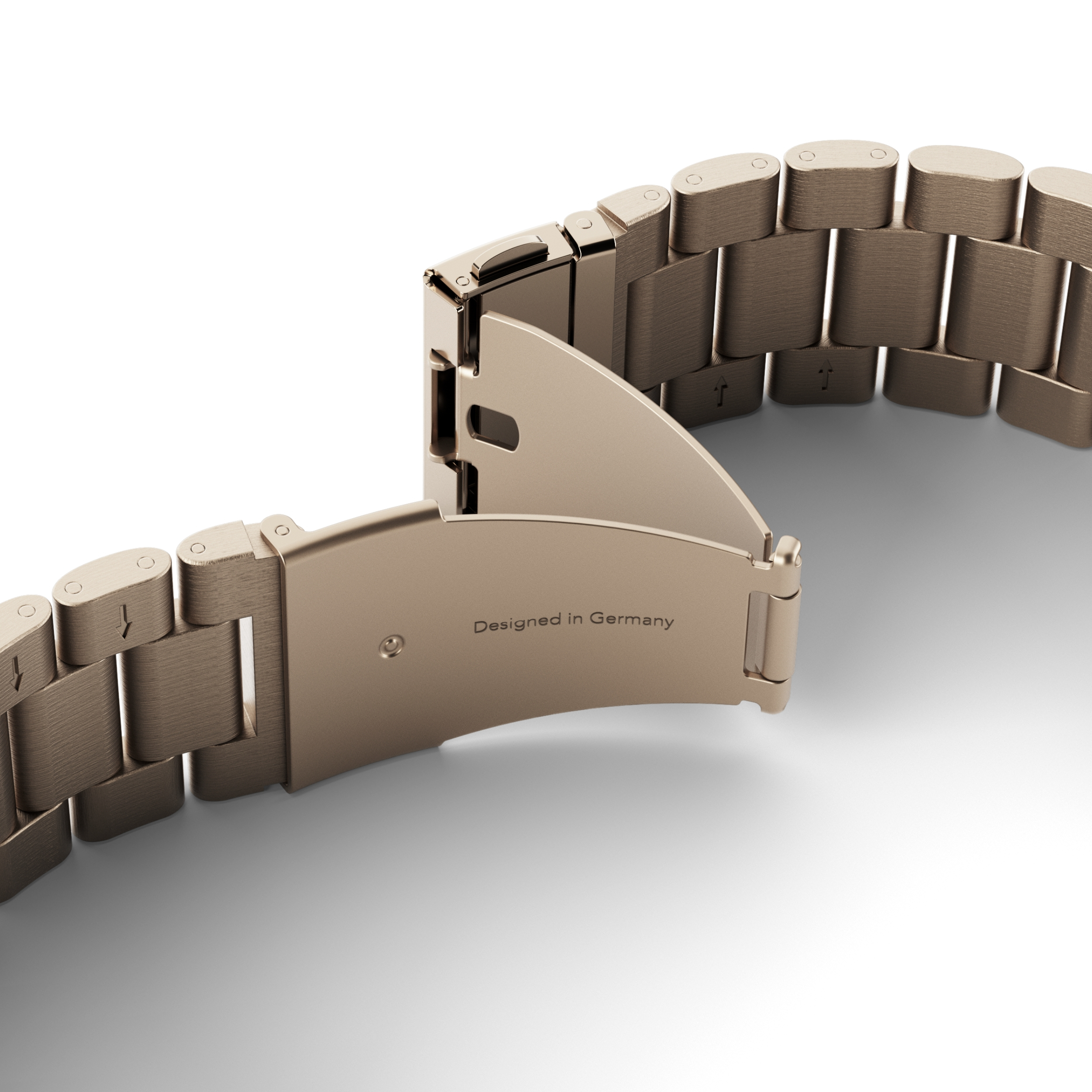Link Bracelet 2 Apple Watch (49/46/45/44 mm) Edelstahl Gliederarmband mit Faltschliesse (AWS00204) - Sunset Gold
