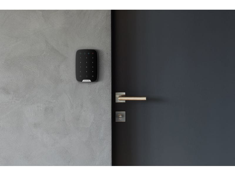 AJAX Bedienteil Baseline KeyPad Jeweller Schwarz Tastenfeld mit Wandhalterung