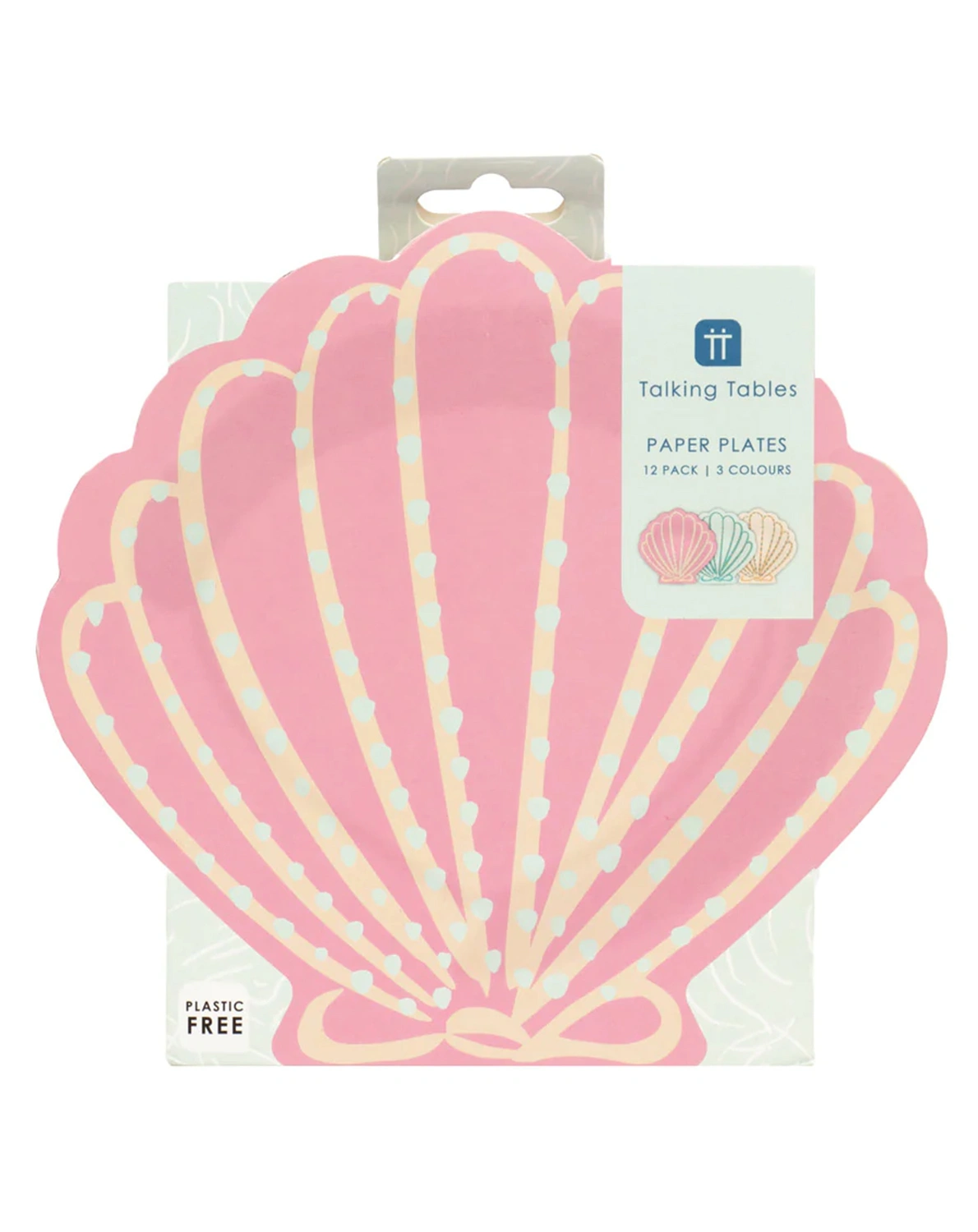 Pappteller MAKE WAVES - MUSCHEL 12er-Set in bunt