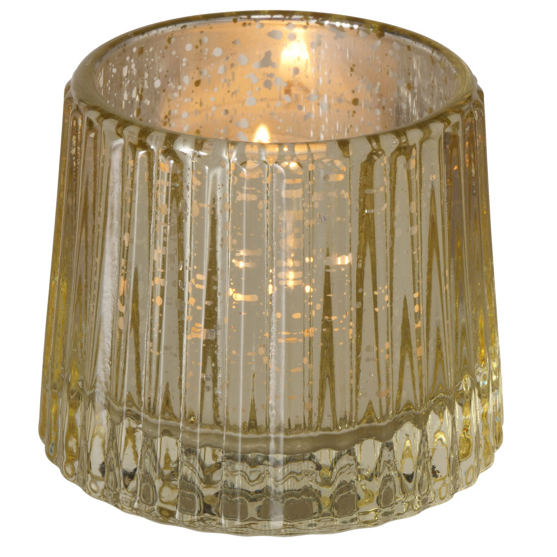Teelichthalter - gold - sortiert - 7 cm hoch