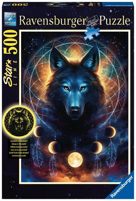 Puzzle LEUCHTENDER WOLF – GLOWS IN THE DARK 500-teilig