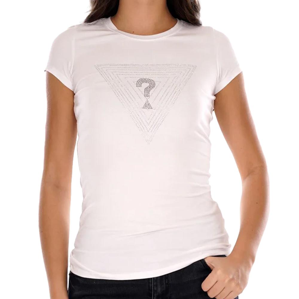 Guess T-shirt Blanc Femme Guess Maze