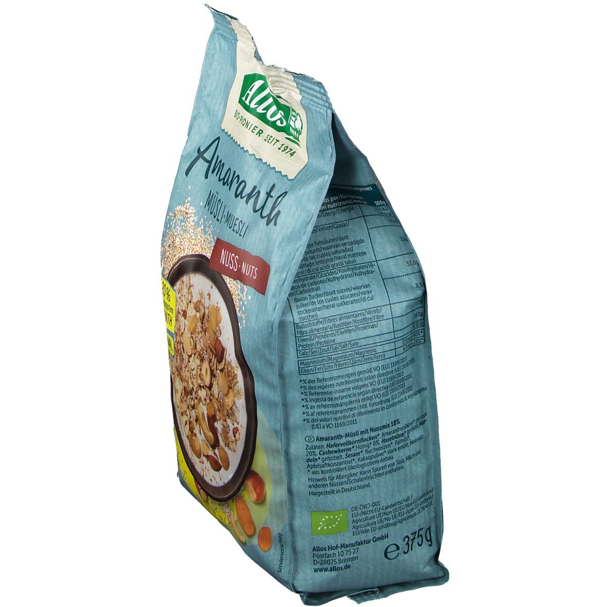 Bio Amaranth MÜSLI, Nuss