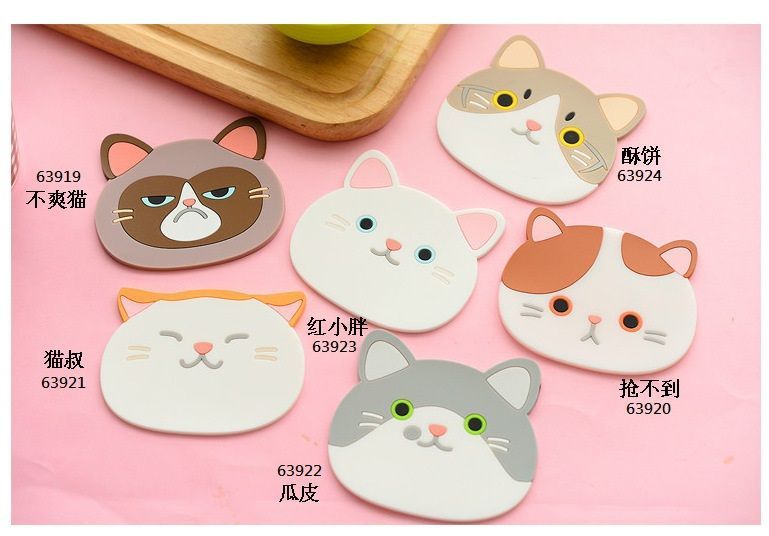 SASHI - Siliconen Kat PVC Onderzetter