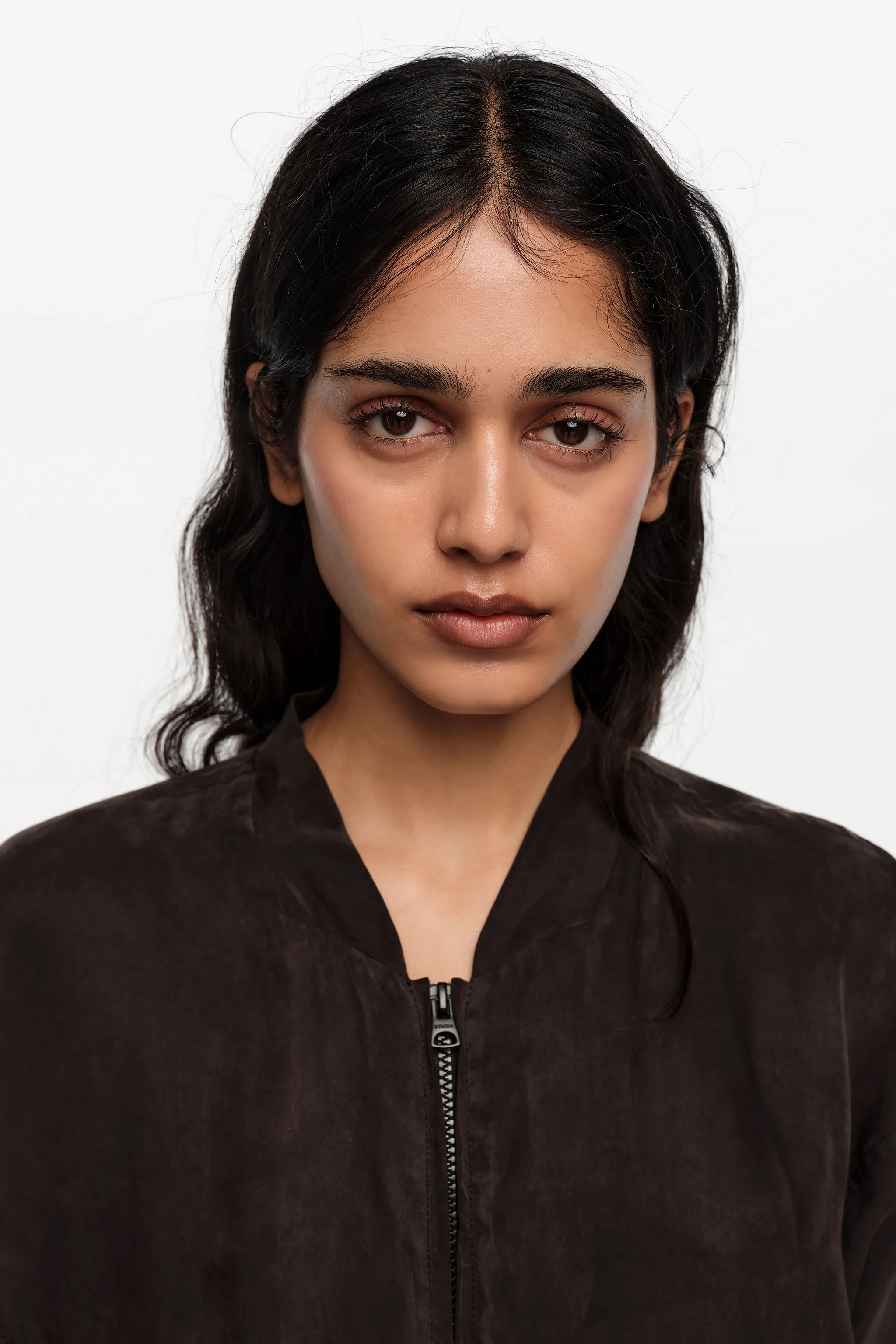 Jaqueta bomber preta lavada