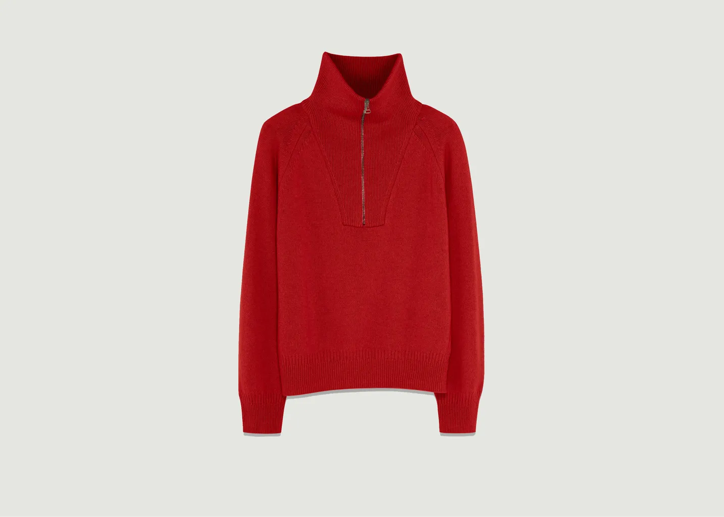 Pull col zippé en cachemire Tricot