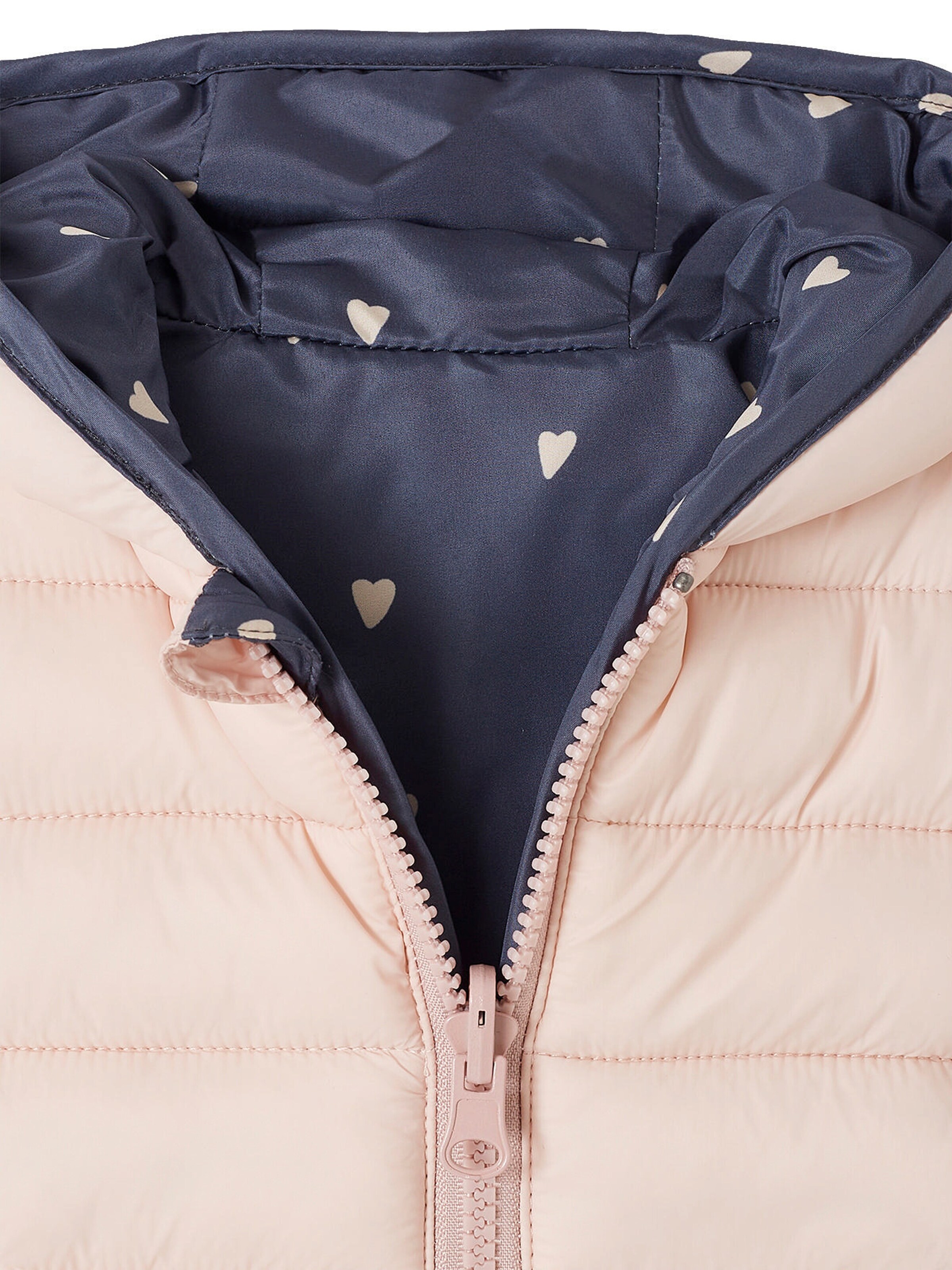 Vertbaudet Wendbare Baby Steppjacke mit Recycling-Polyester dunkelblau