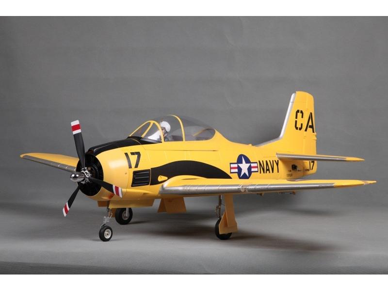 FMS Warbird Trojan T-28D V4 1400 mm, gelb PNP Detaillierter Scale Warbird mit elektrischem Einziehfahrwerk
