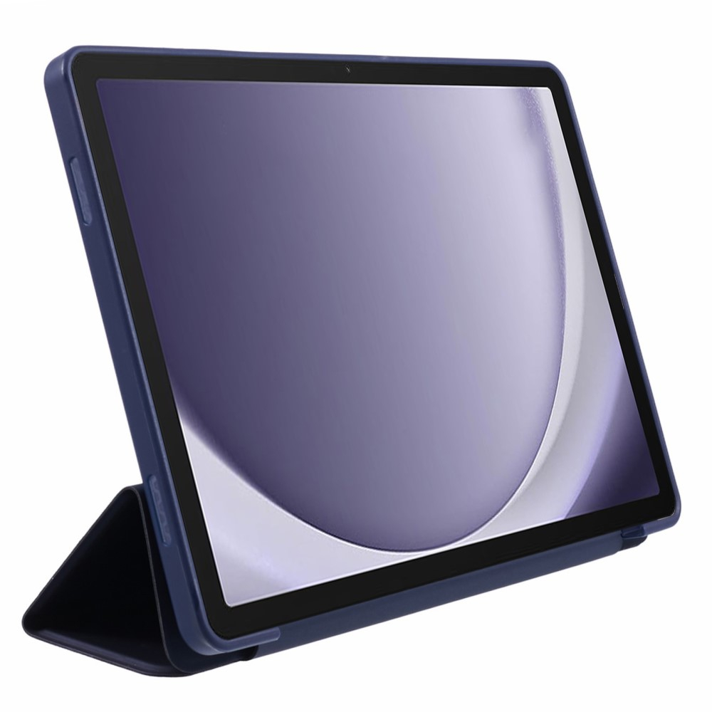 Samsung Galaxy Tab A9  Plus Leder Tasche Flip Cover Hülle - Dunkelblau