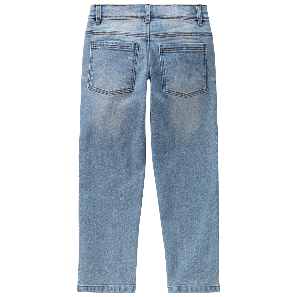 Jonas Nielsen Jungen Straight-Jeans mit Destroyed-Effekten hellblau