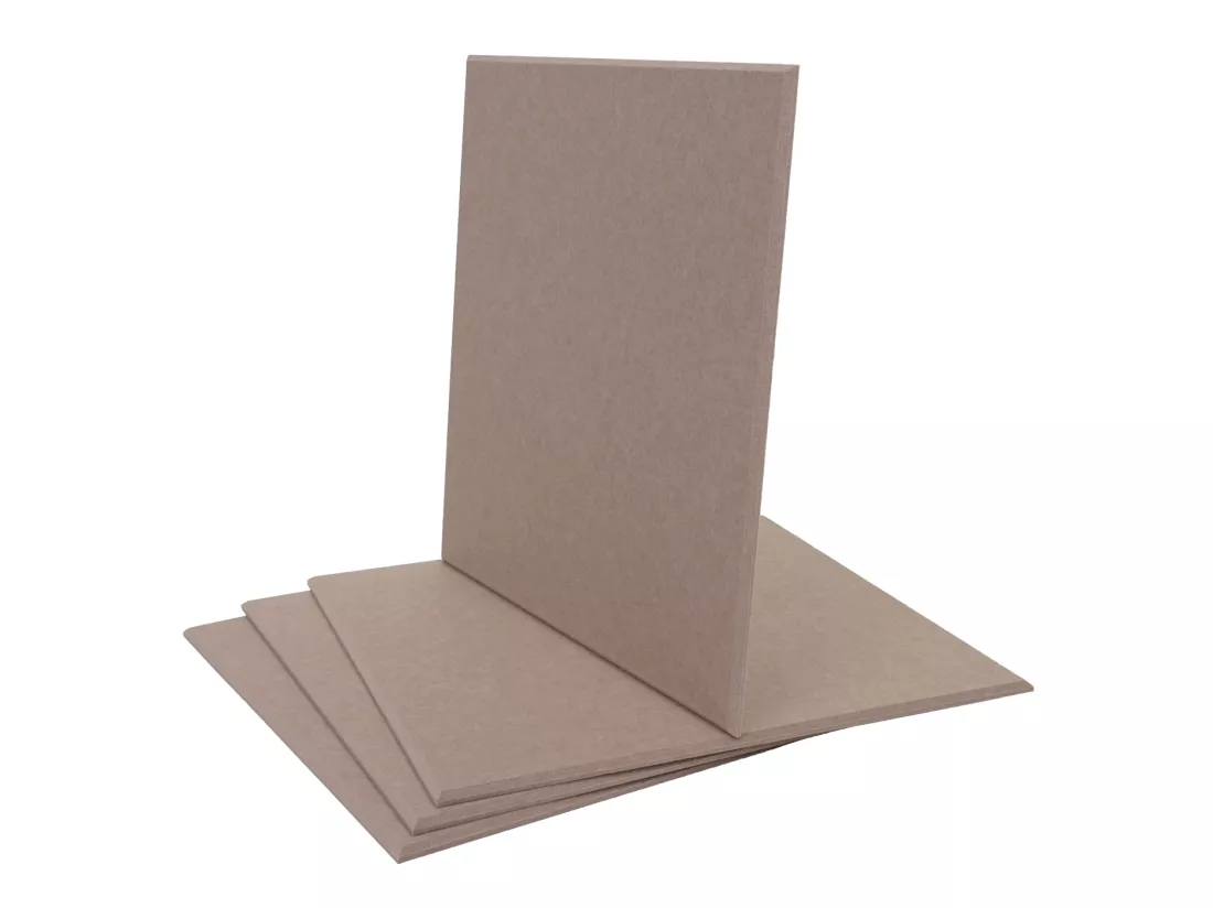 Panneau mural acoustique MCW-L52 (set de 4), marron clair
