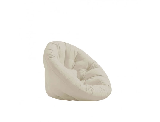 TERRE DE NUIT - Fauteuil convertible 2 en 1 futon beige 90x180