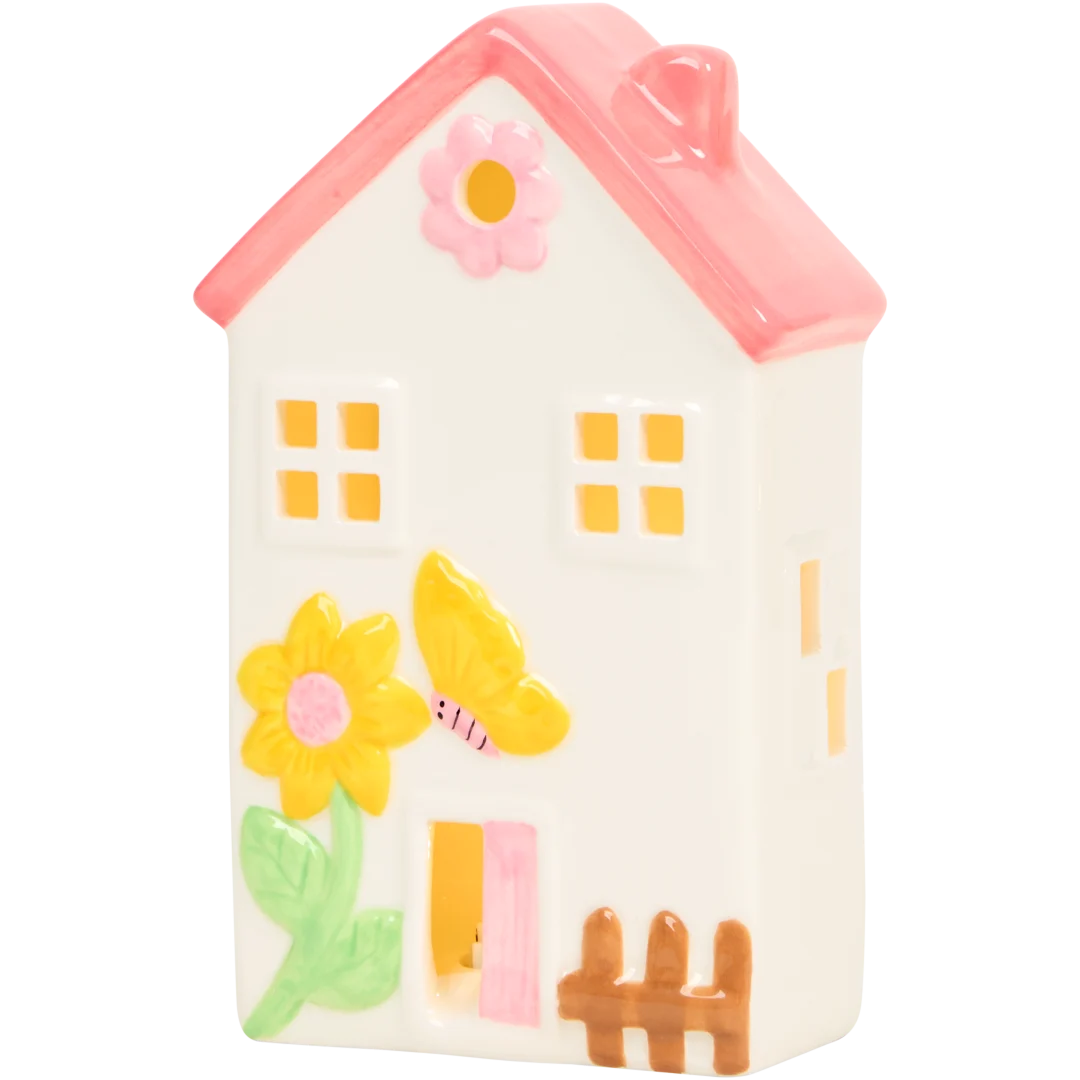 Decoratief huisje met verlichting 17,5 x 10 cm | diverse varianten