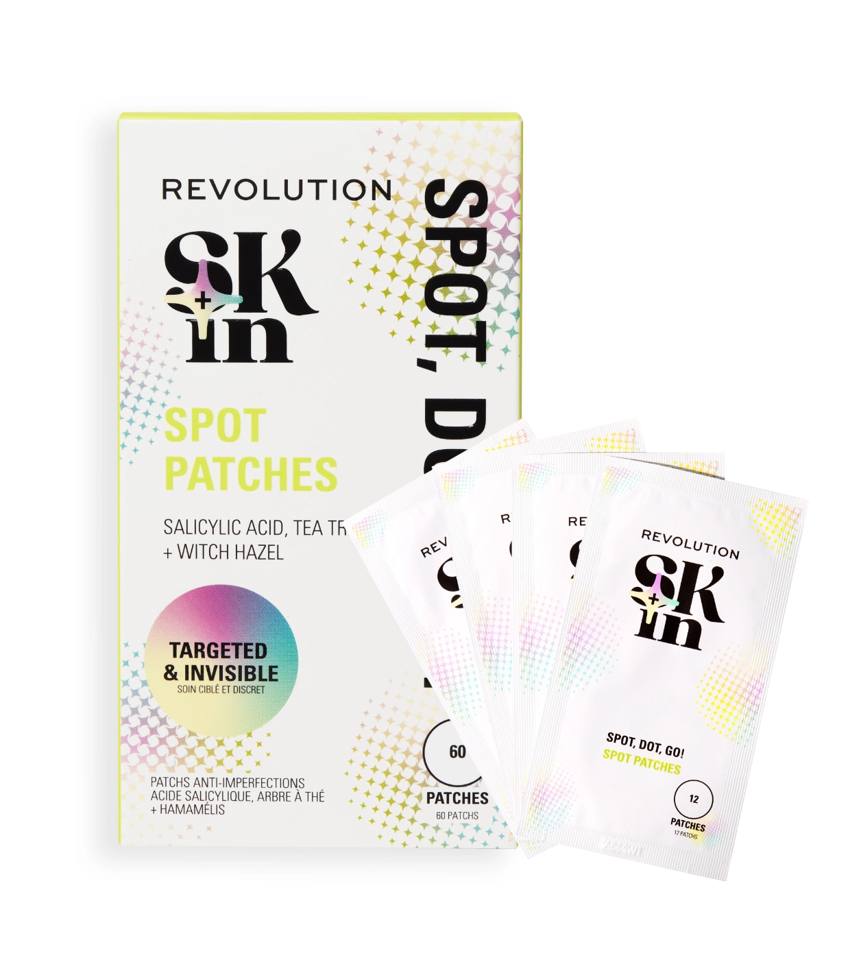 Revolution Skin - Adesivos para espinhas com ácido salicílico Spot, Dot, Go!