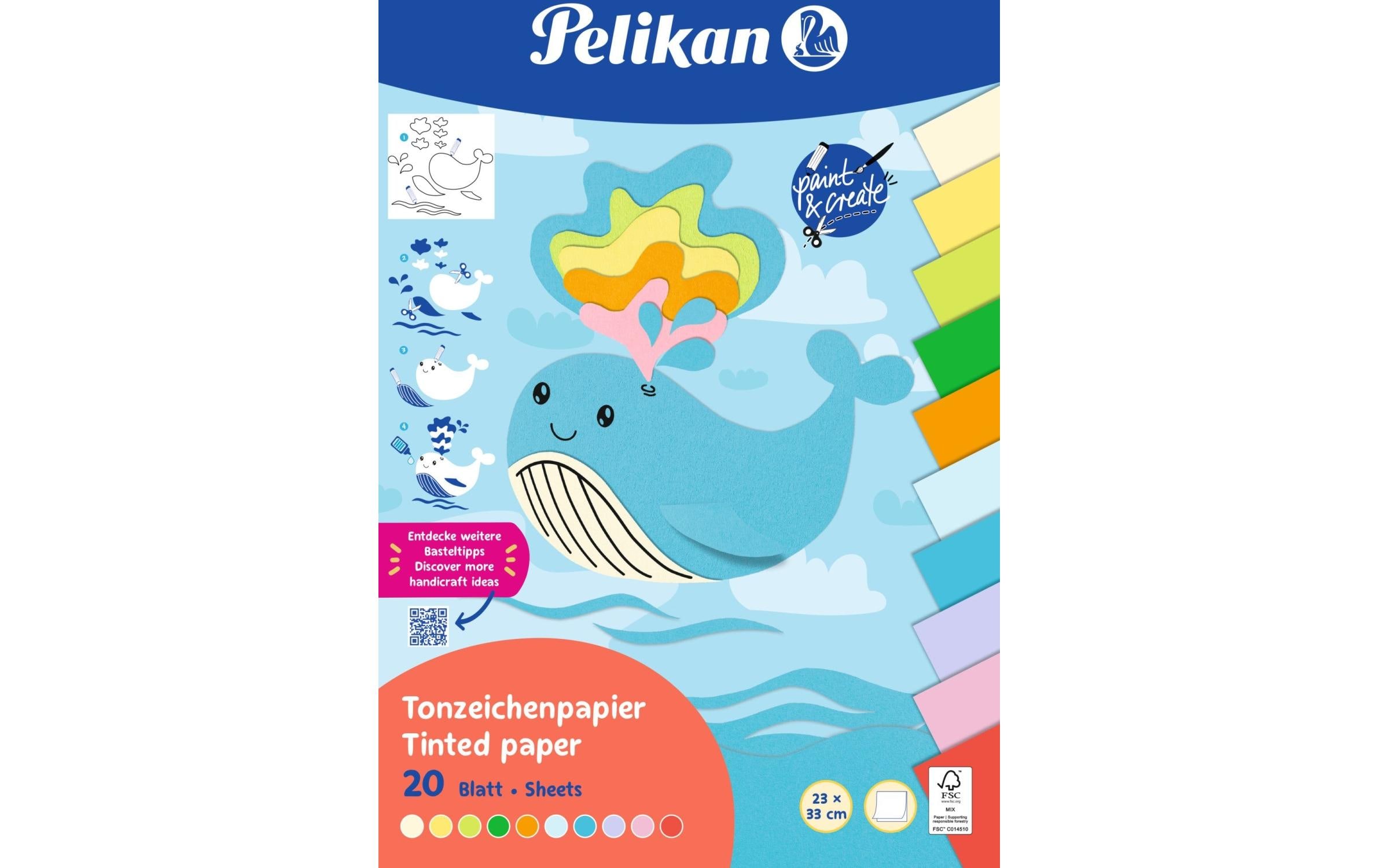 Tonzeichenpapier Summer 20 Blatt, 11 Farben assortiertTonzeichenpapier Block