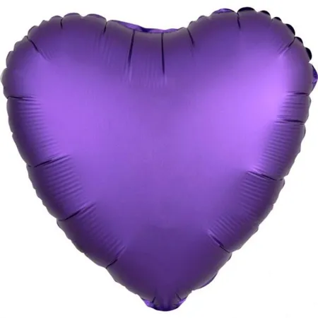 amscan Folienballon Herz lila metallic