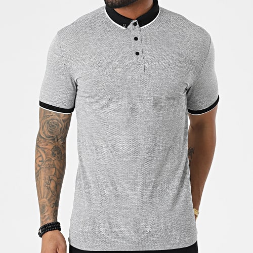 Polo A Manches Courtes 1713 Gris Chiné