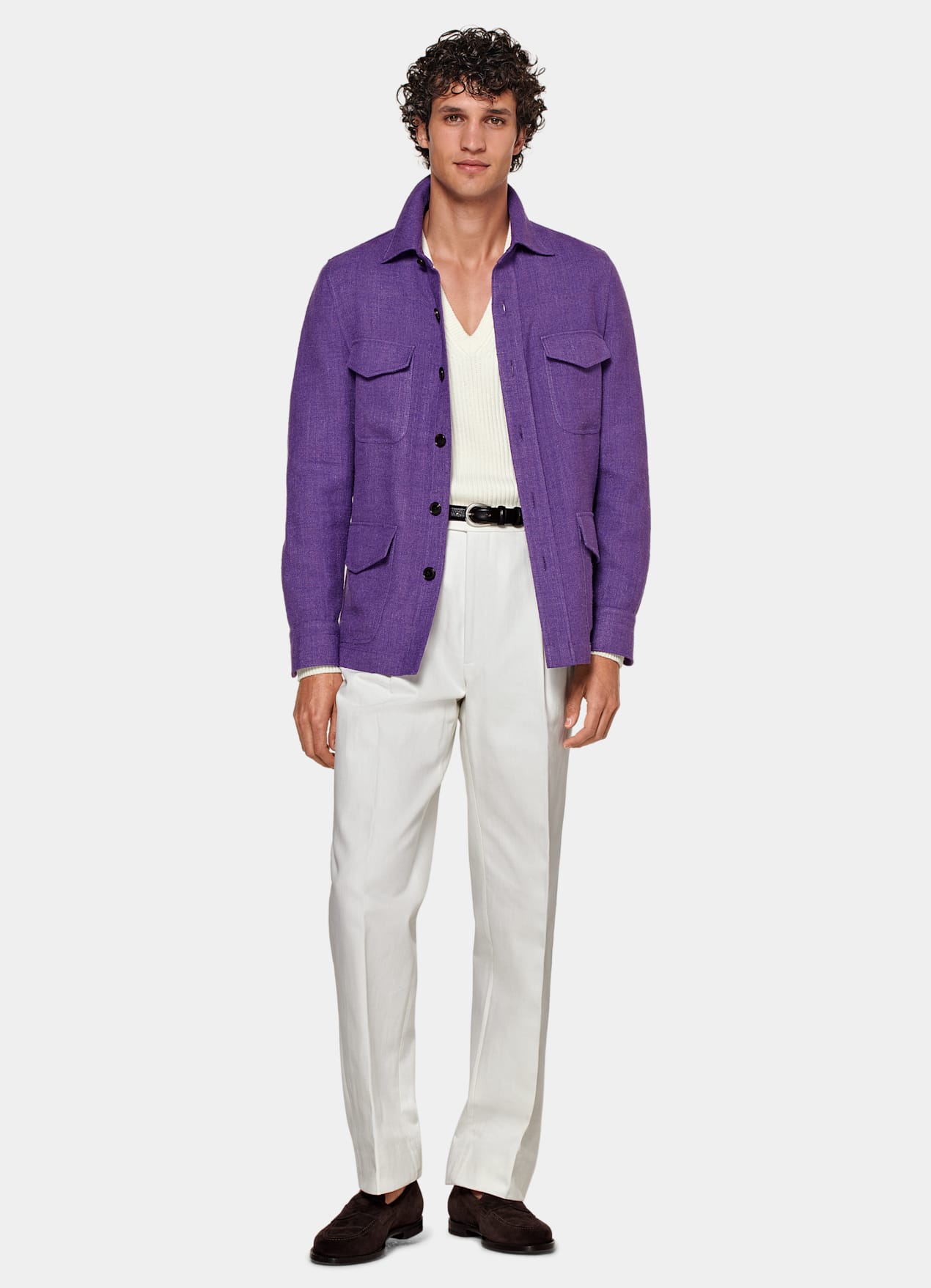 Veste chemise coupe Relaxed violette