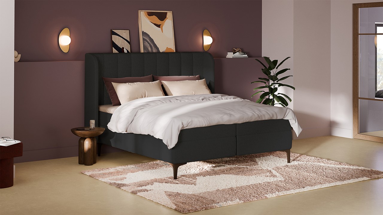 Boxspring Ivory - Pure touch charcoal