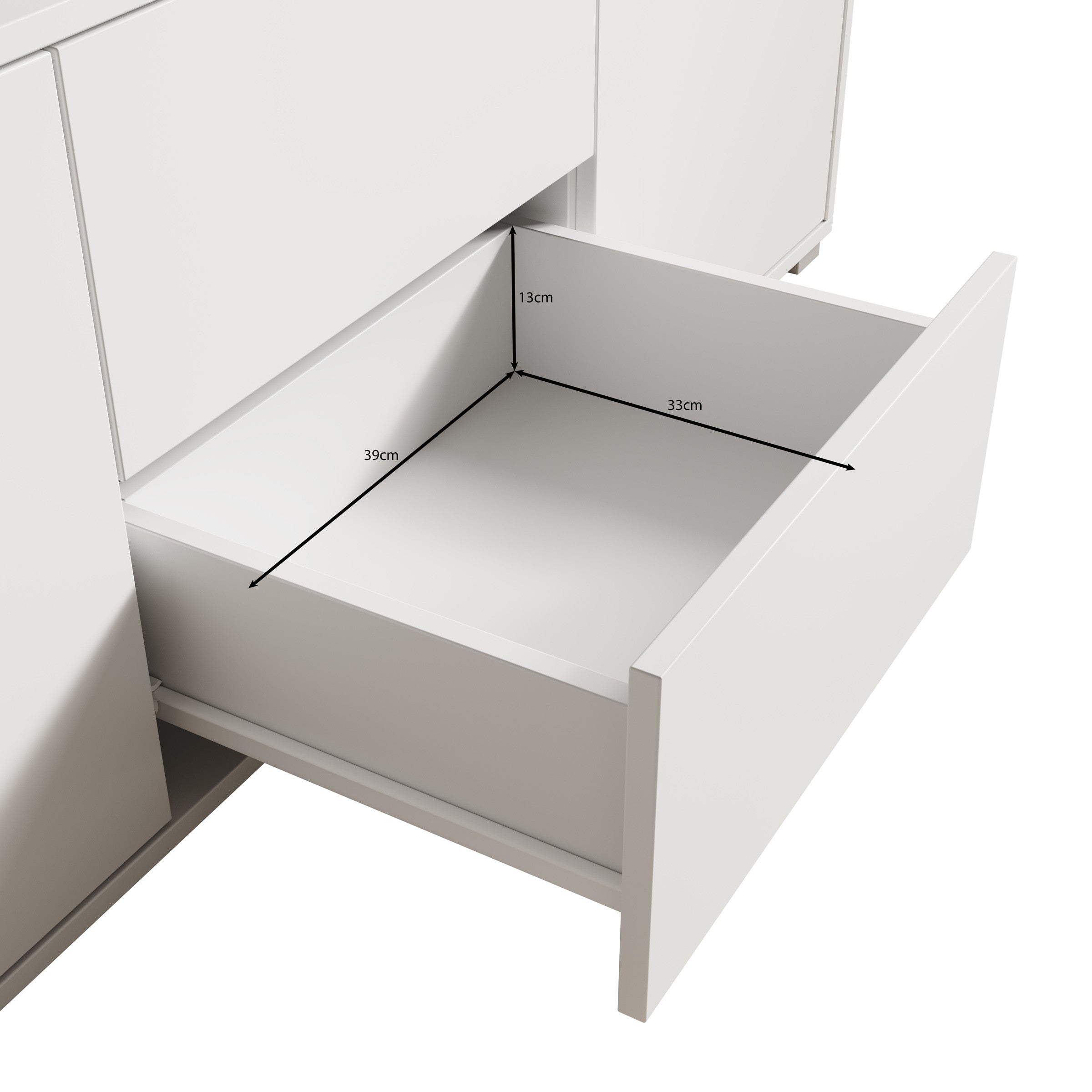 Meubella - TV-Meubel Gideon - Wit - 141 cm