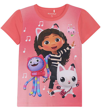 Minymo T-Shirt - Gabby's Dollhouse - Calypso Coral