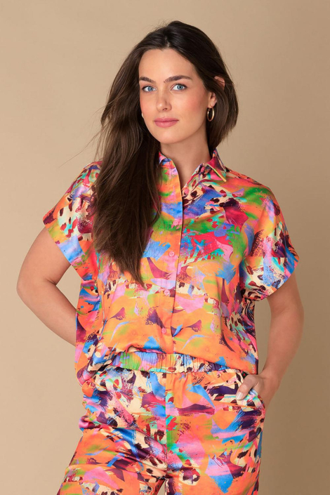 Ivy Beau multi color dames blouse