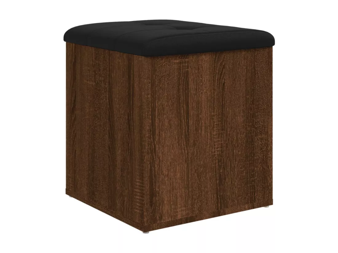 Banc de rangement chêne marron 42x42x45 cm bois d'ingénierie