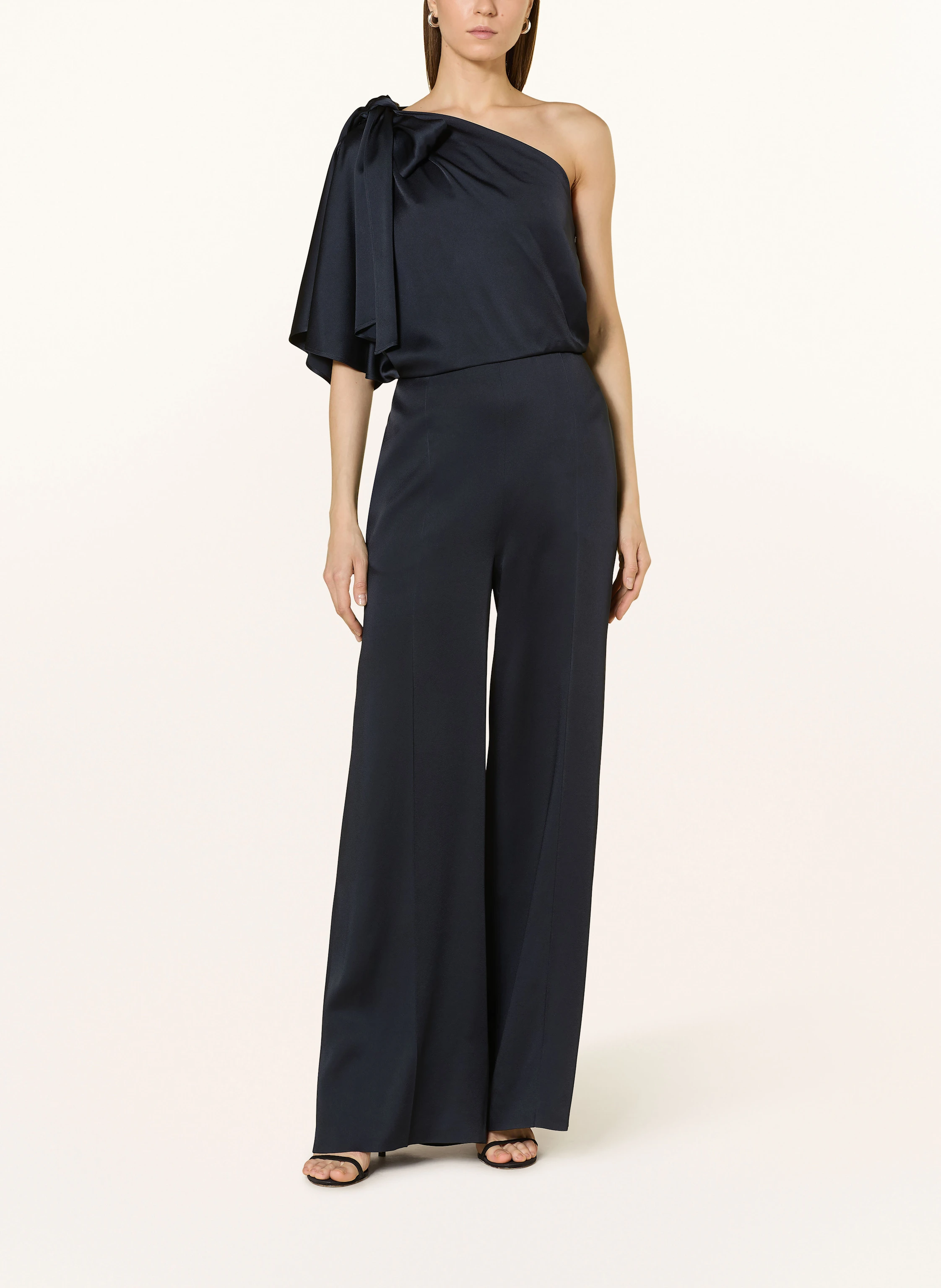BOSS One-Shoulder-Jumpsuit DEIANA mit Volants und Schluppe