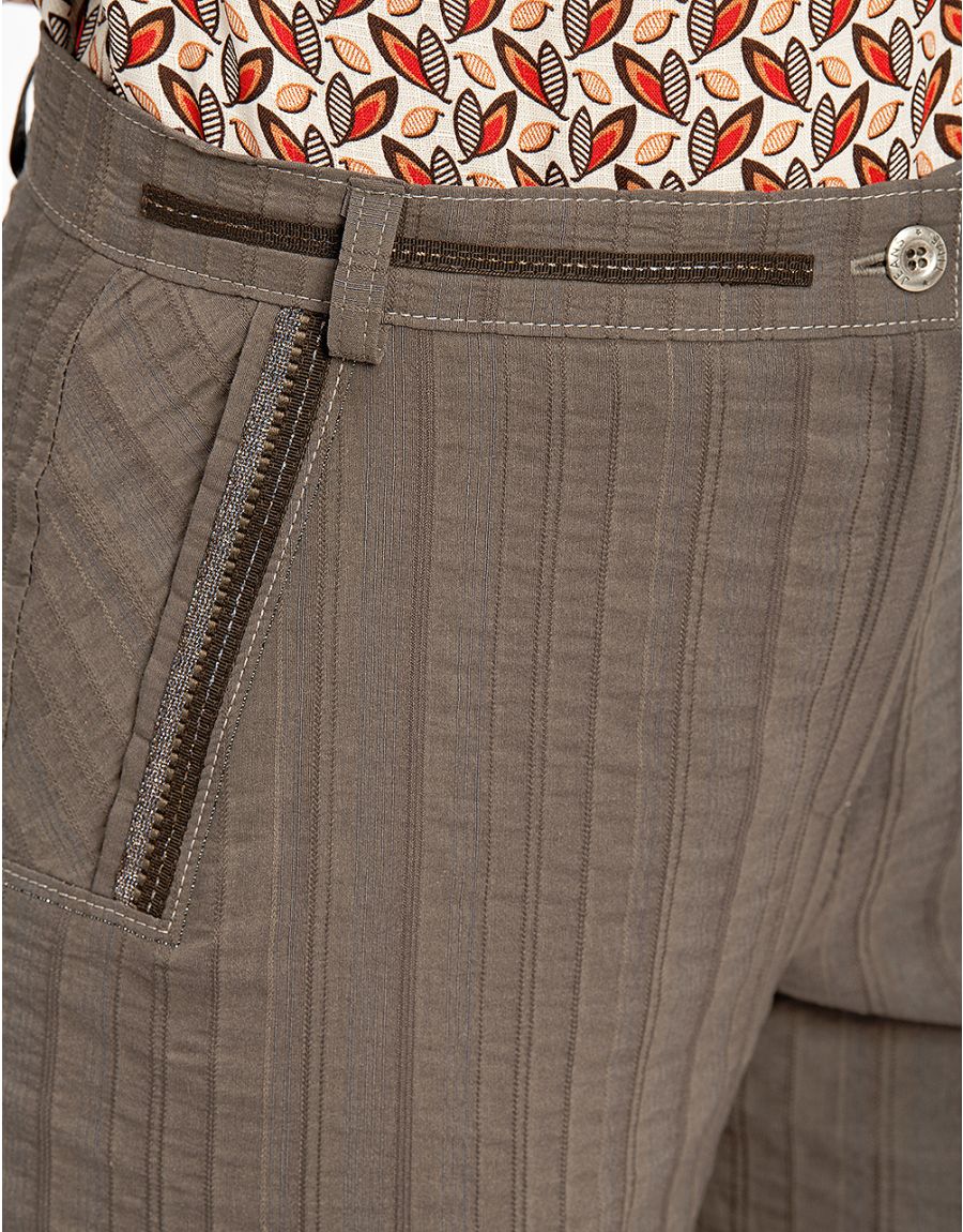 Pantacourt confort kaki