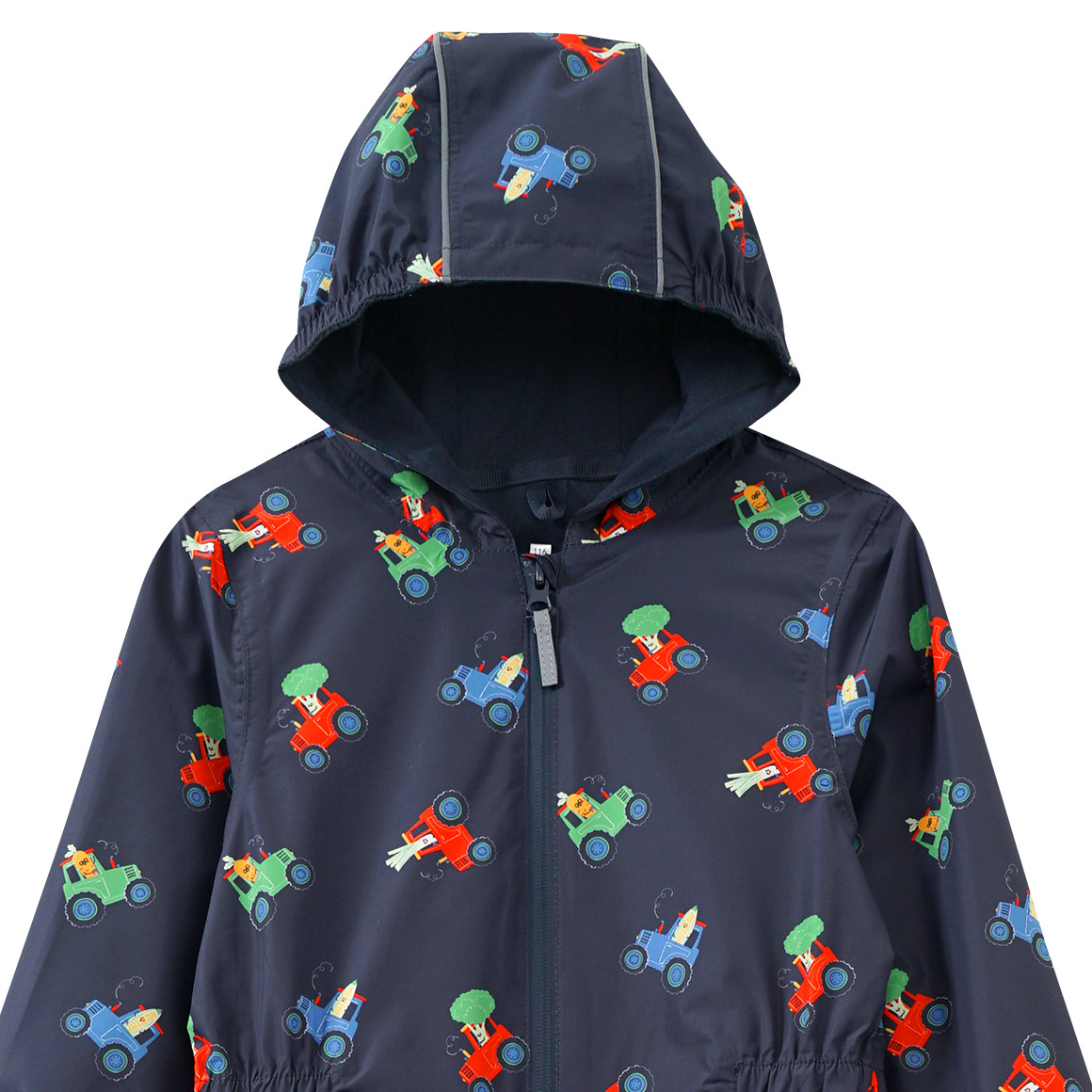 Topolino Jungen Regenoverall mit Bauernhof-Allover dunkelblau