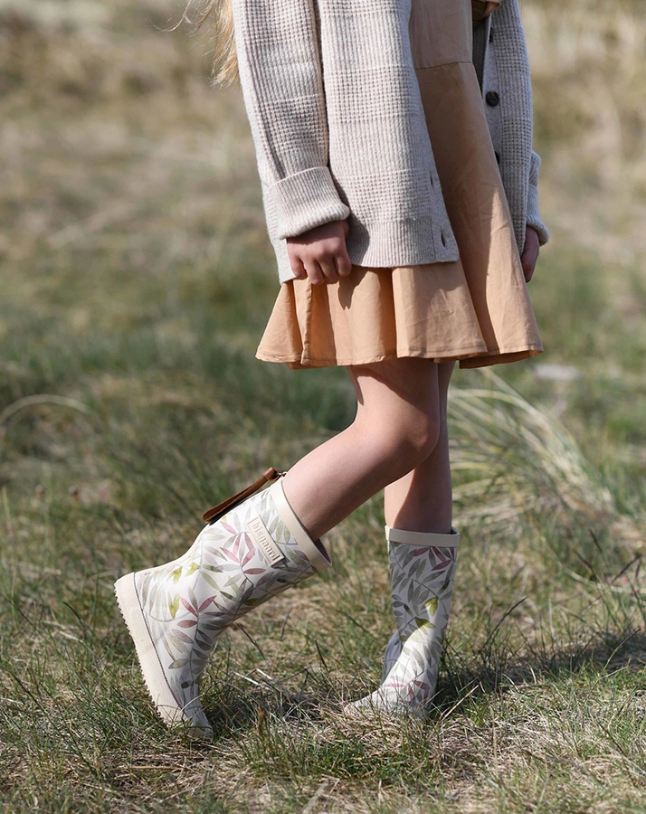 Gummistiefel FASHION in beige leaves