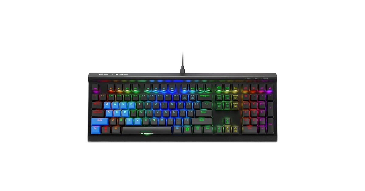SharkoonSKILLER SGK60, gaming toetsenbord  (Zwart, US lay-out, Kailh Box White, RGB leds)