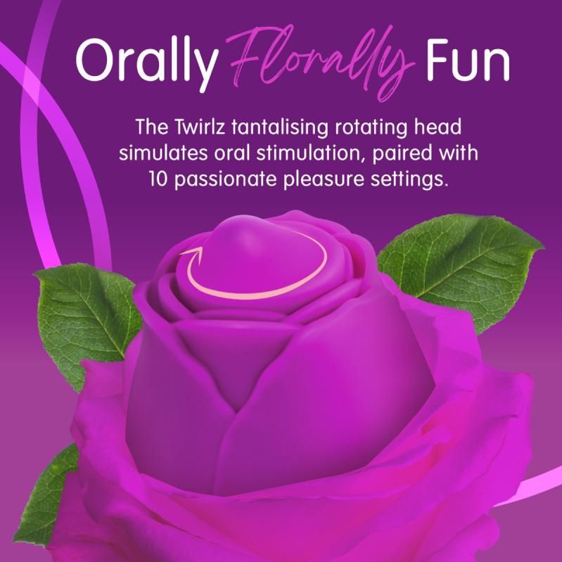 Skins - Rose Buddies - The Rose Twirlz - Vibrator met tapping (klop) functie - Paars