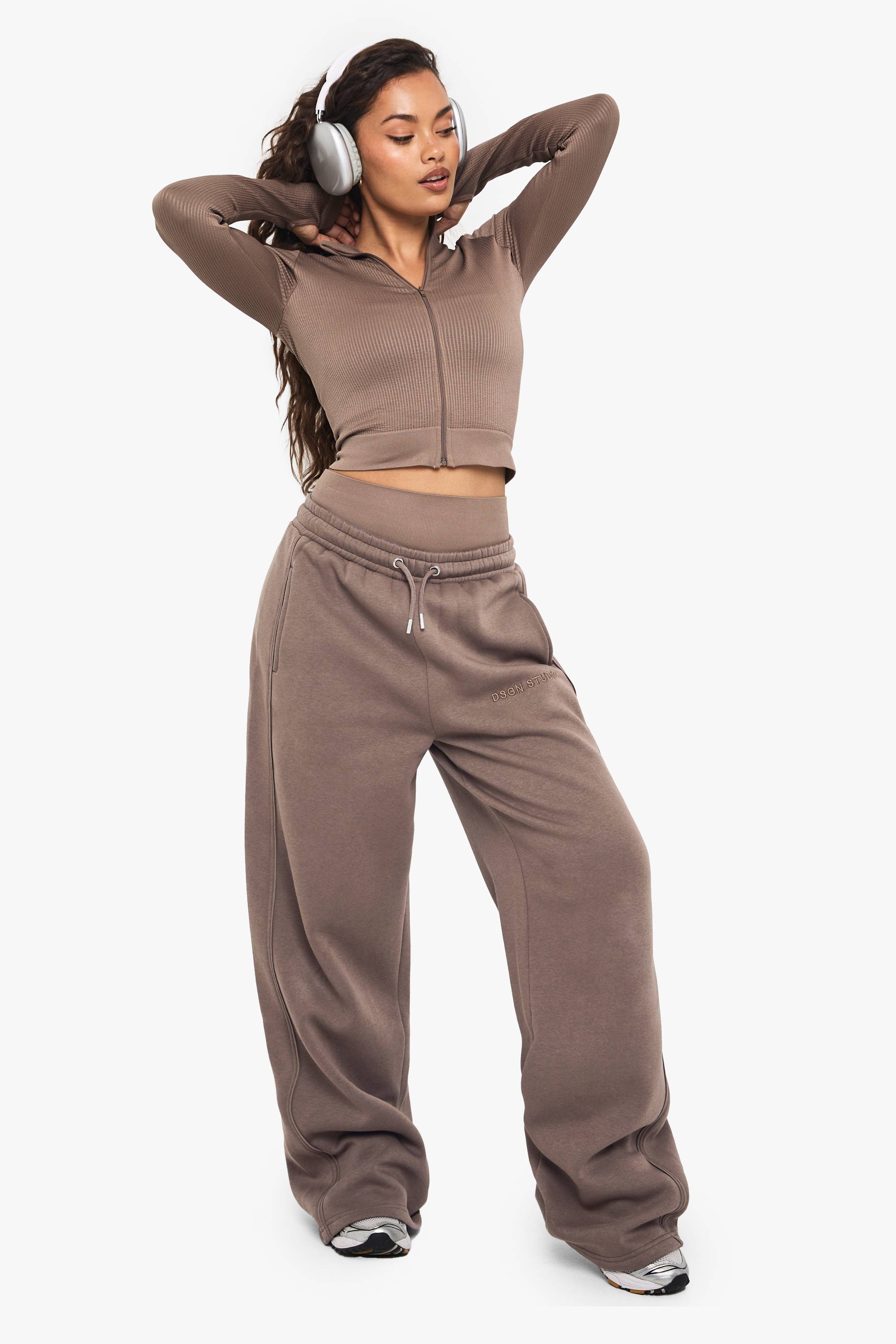boohoo Boohoo Basics Veste Zippée en Maille Côtelée Sans Couture