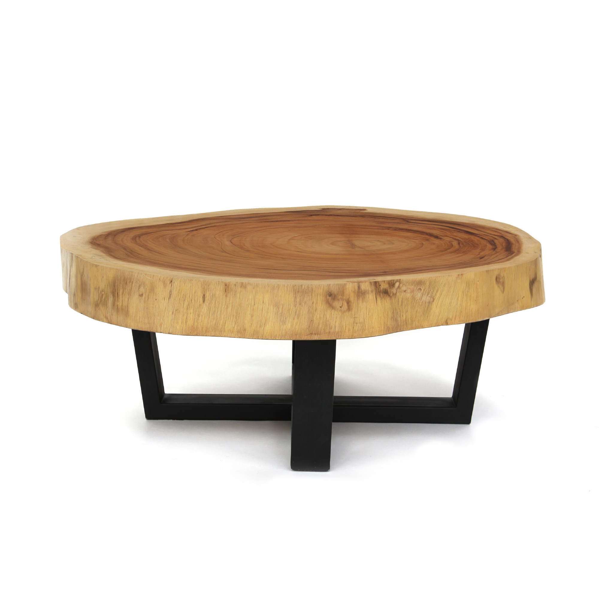 Baumscheiben-Couchtisch, Ø ca. 100 cm, H 37 cm von fischer's lagerhaus