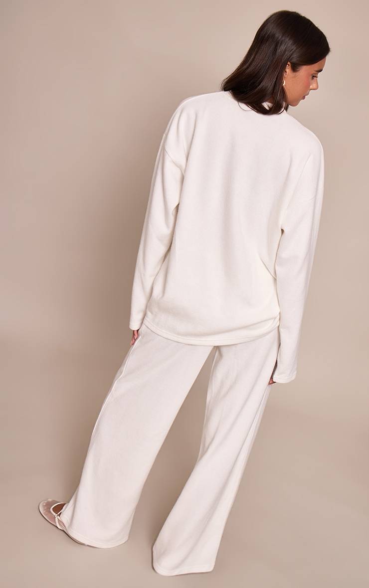 Crème Pantalon Large Ultra Doux