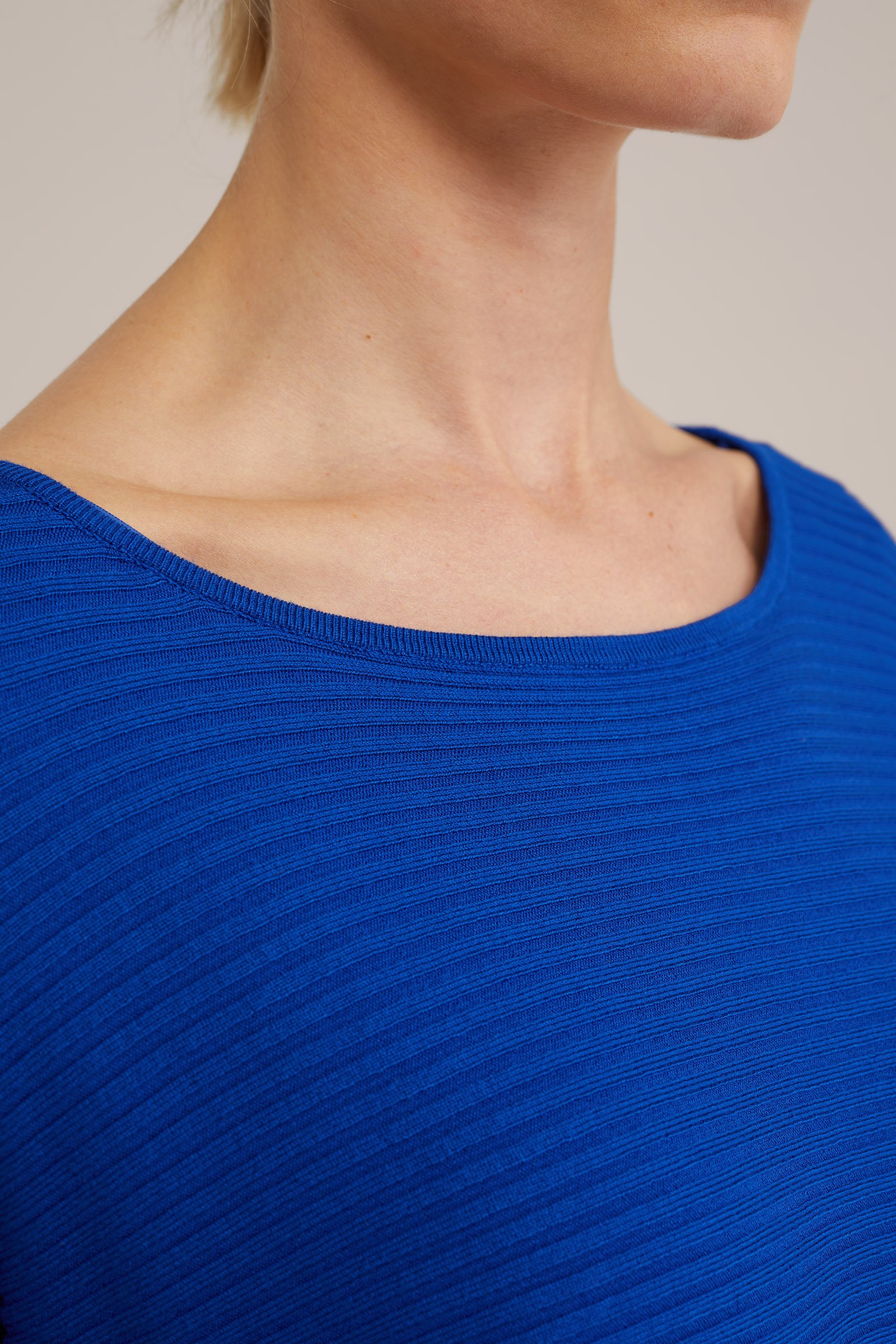 geribde trui WE Fashion Kobaltblauw